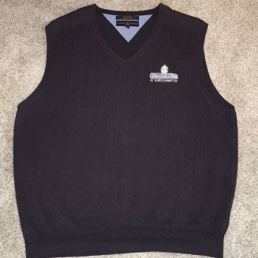 Tommy Hilfiger Cotton Cableknit golf sweater vest The Golf Club at North Hampton